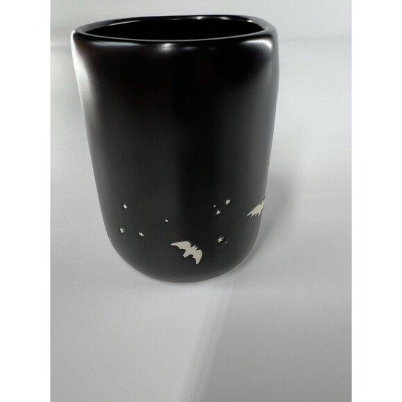 Rae Dunn Spooky Mug Bats And Stars Halloween Themed Cup Dishwasher Safe 18oz NWT - Picture 6 of 8